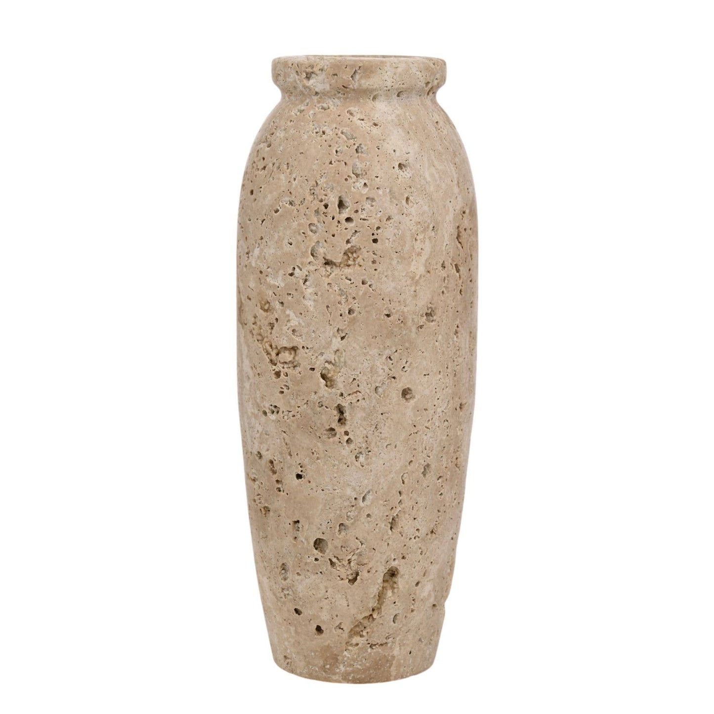 Vase en travertin