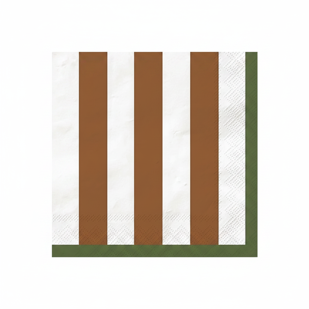 Serviettes en papier à rayures (Lot de 20)