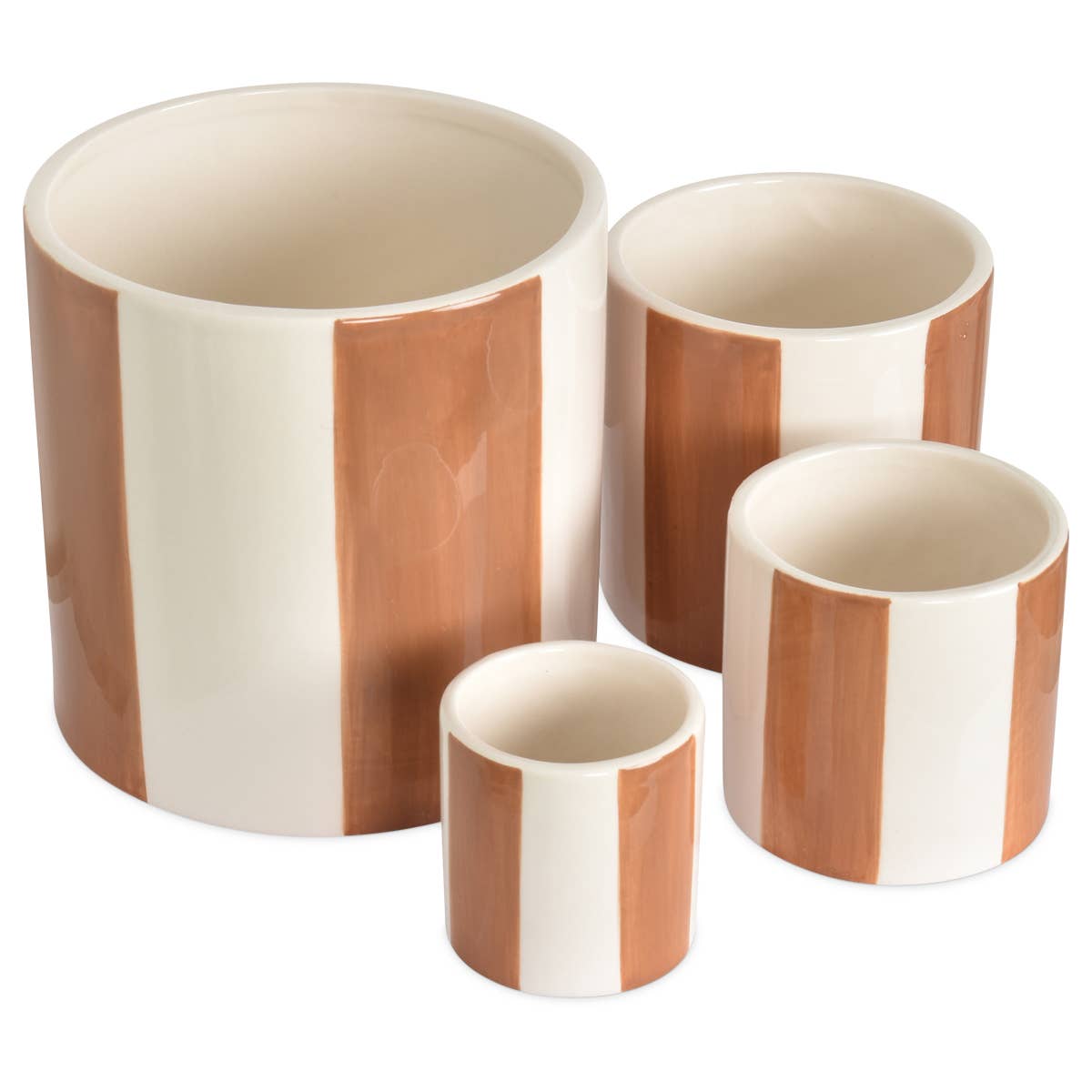 Set de 4 Pots Marron