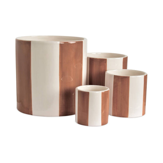 Set de 4 Pots Marron