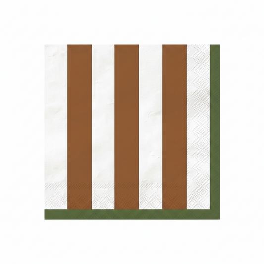 Serviettes en papier à rayures (Lot de 20)