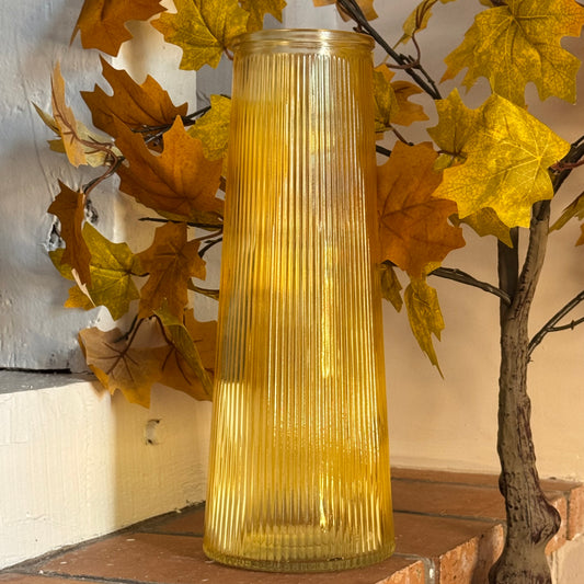Vase en Verre Doré