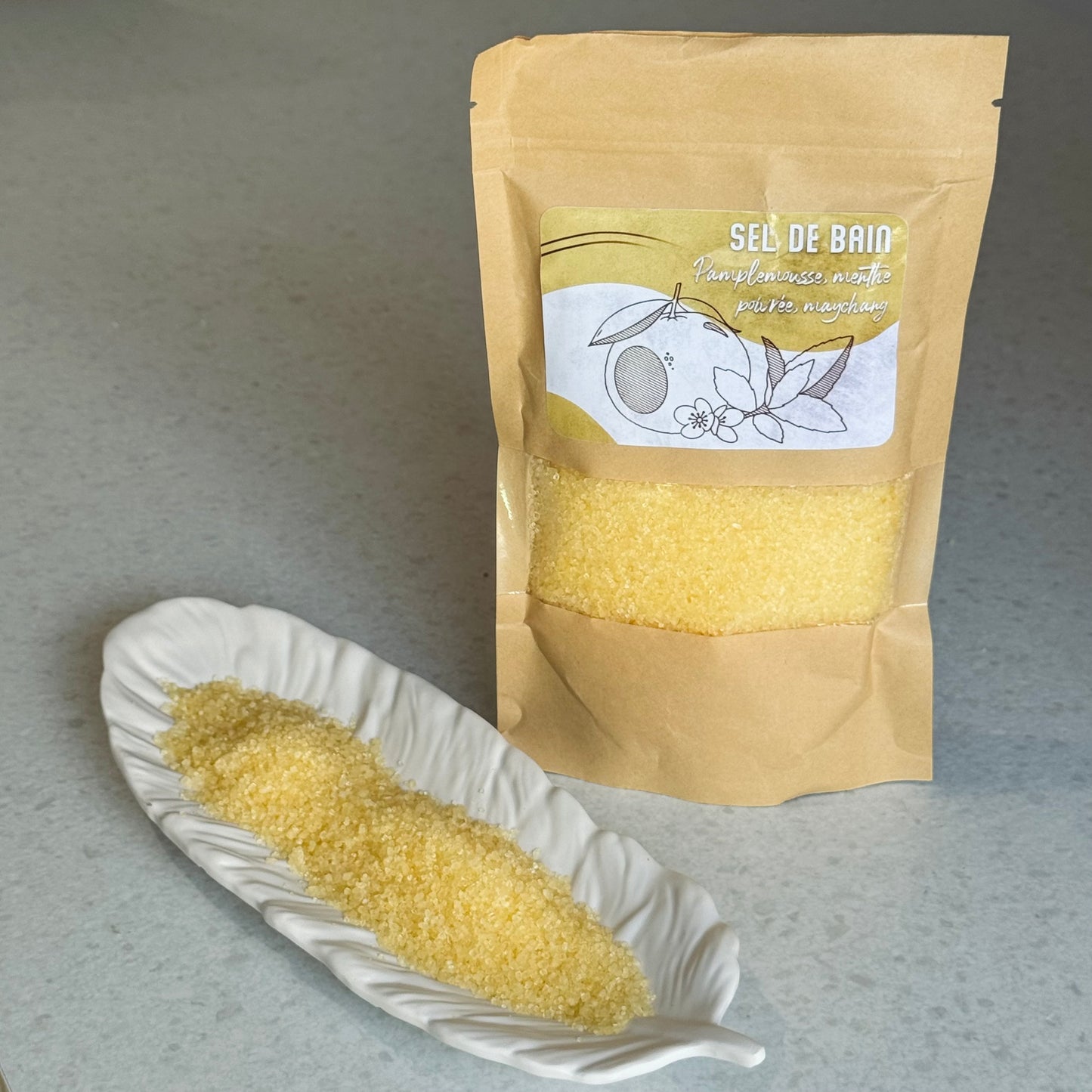 Sel de bain Jaune