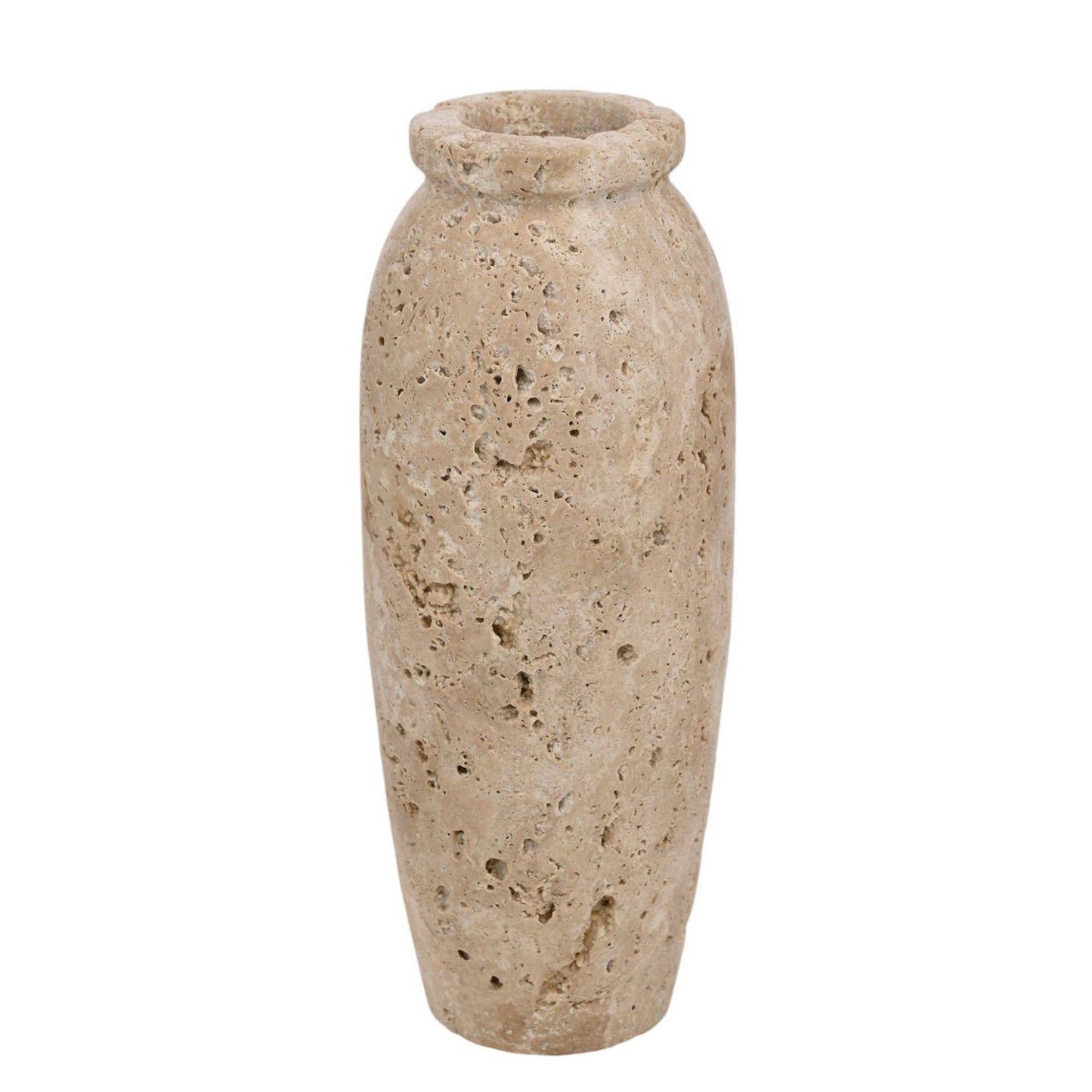 Vase en travertin