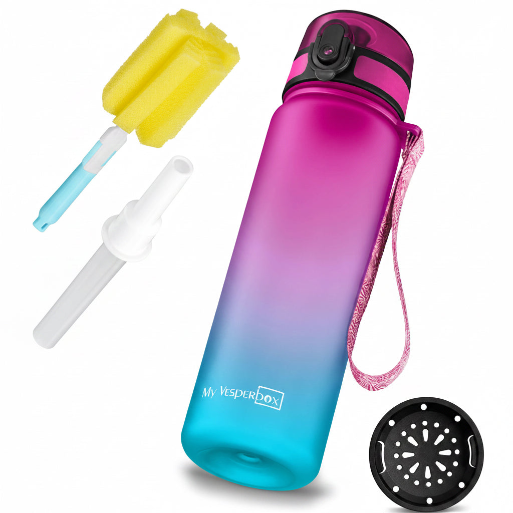 Gourde 750ml - Bleu & Rose